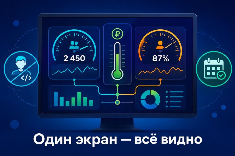 Как собрать дашборд без программиста: инструменты и связки — Дашборд для руководителя клиники: метрики на одном экране