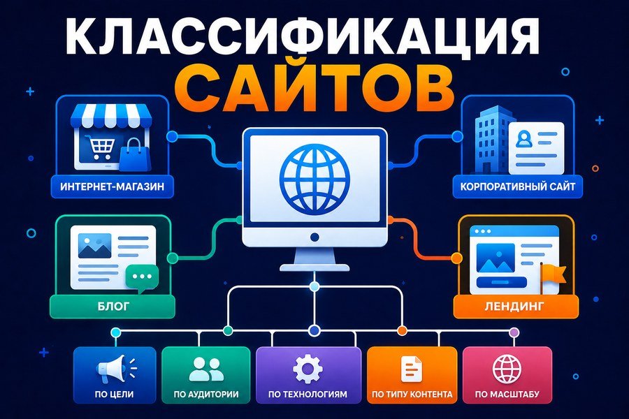 Виды сайтов: полная классификация с примерами