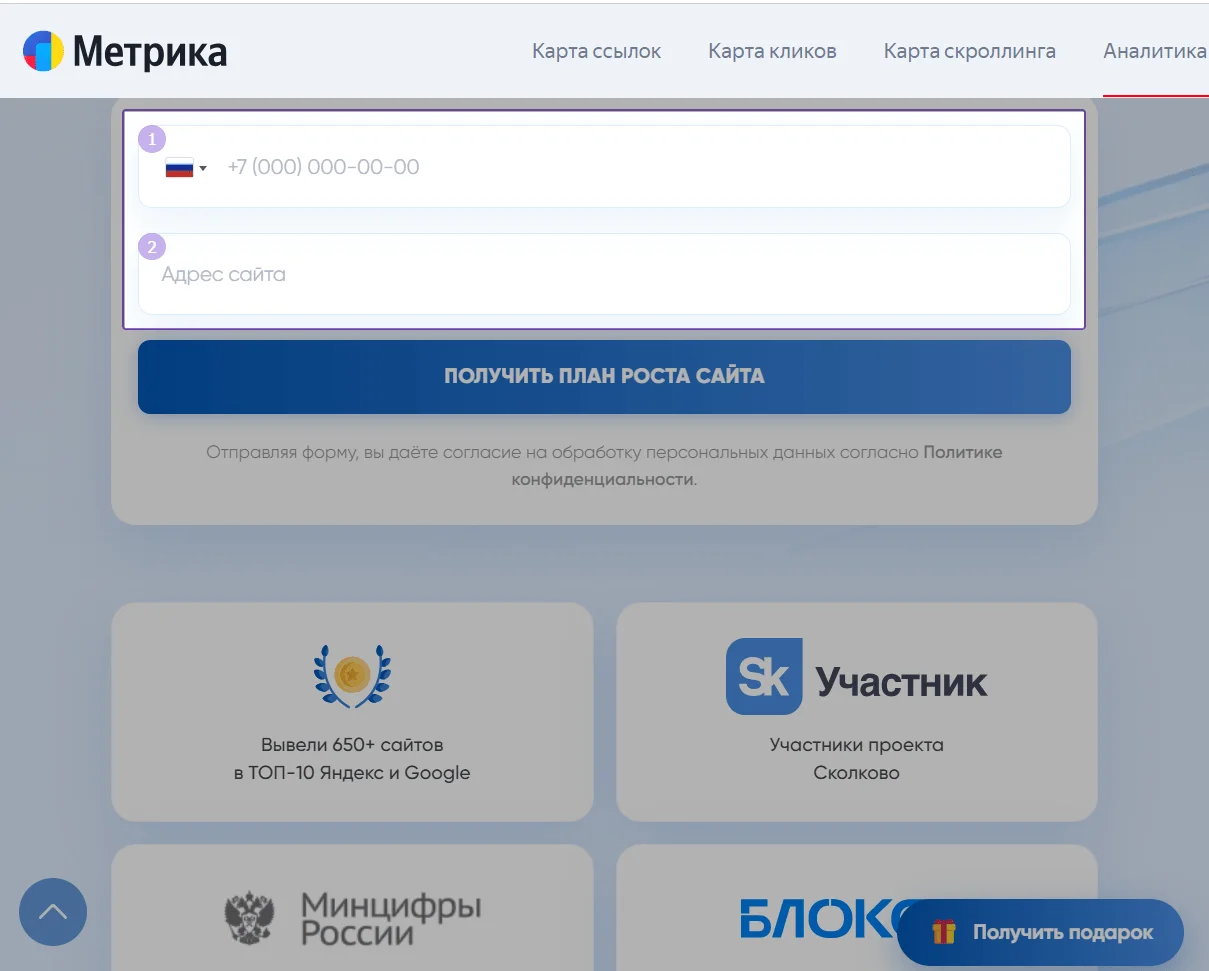 Аналитика форм в Яндекс.Метрике