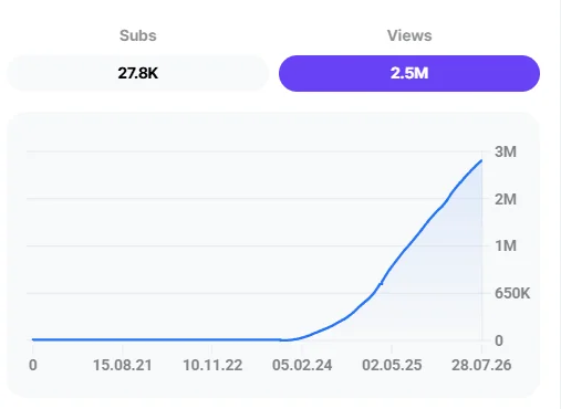 Статистика видео в vidIQ